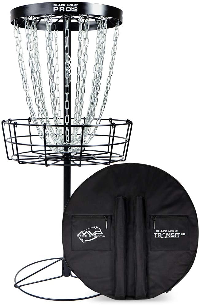 MVP Black Hole Pro HD V2 24-Chain Disc Golf Basket w/ Transit Bag