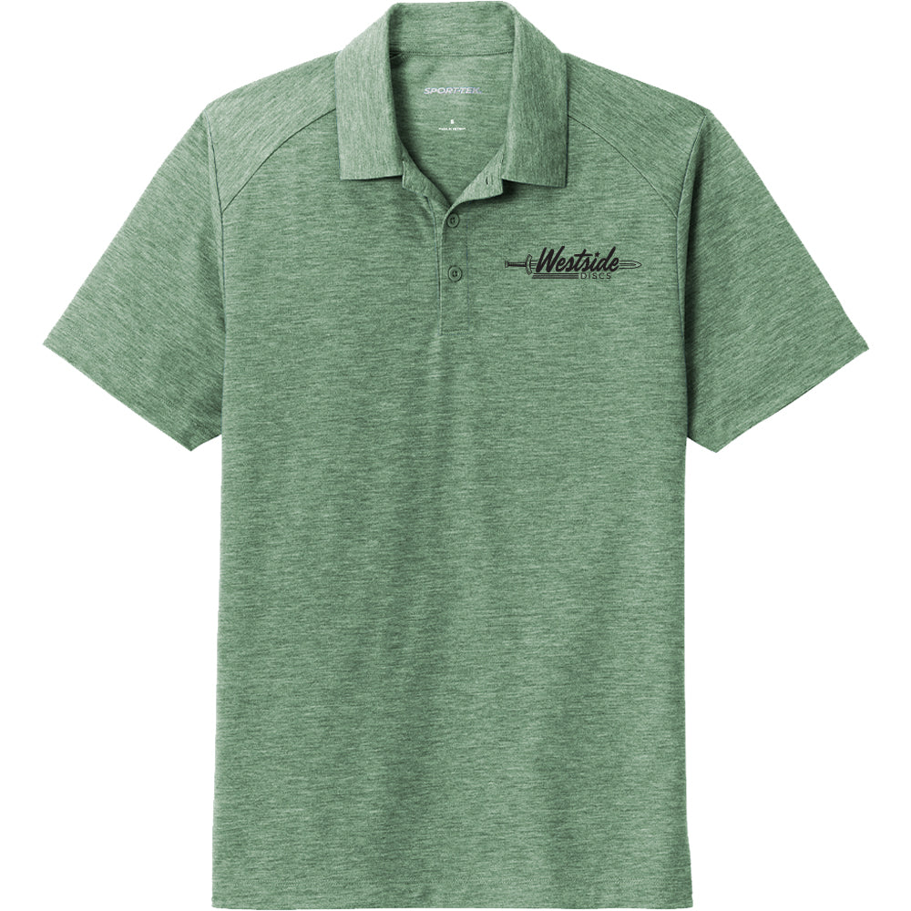 Westside Discs Sword Logo Tri-Blend Short Sleeve Performance Disc Golf Polo Shirt